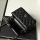 Chanel Flap Bag CF Series Caviar Leather Black and Gold with Chip