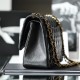 Chanel Classic Flap Bag Caviar Leather Large Black and Gold