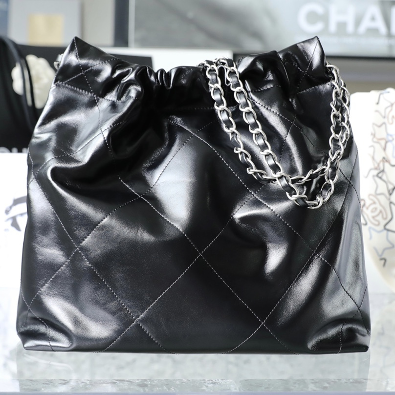 Chanel Shopping Bag 22Bag Small Black and Silver