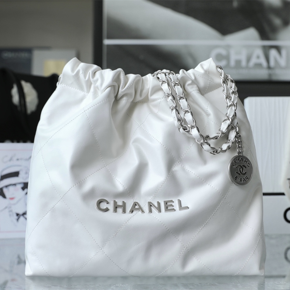 Chanel Shopping Bag 22Bag Series Silver