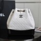 Chanel Hobo Backpack Black and White