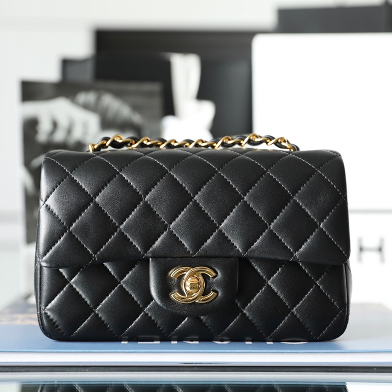 Chanel Flap Bag Mini Lambskin Large Gold