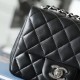 Chanel CF Series Lambskin Black and Silver Mini