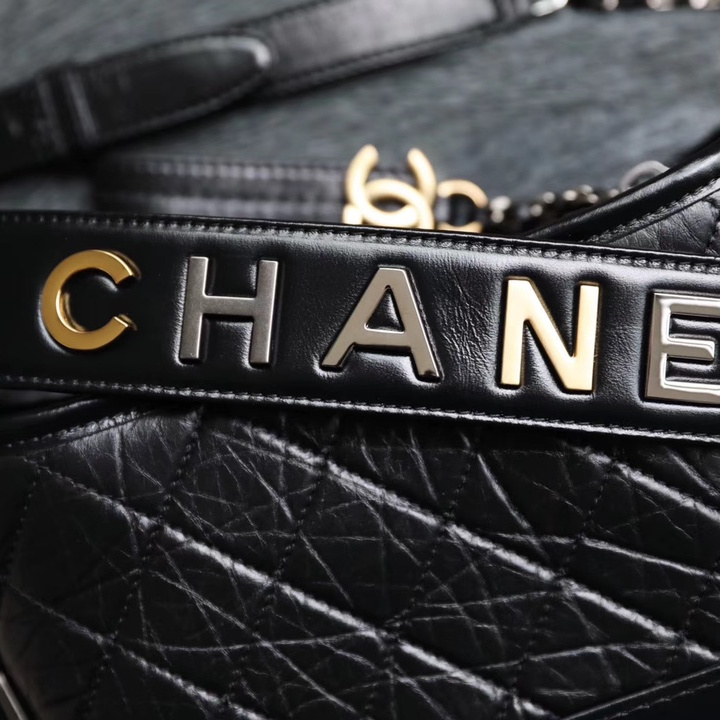 Chanel Black Hobo Bag Crossbody Small