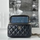 Chanel Black Handheld Cosmetic Bag