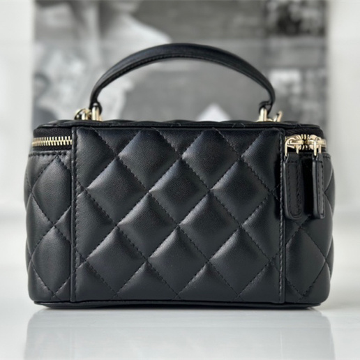 Chanel Black Handheld Cosmetic Bag