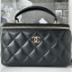 Chanel Black Handheld Cosmetic Bag