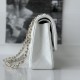 Chanel CF Series Flap Bag Medium White Gold Hardware