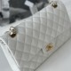 Chanel CF Series Flap Bag Medium White Gold Hardware