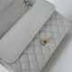 Chanel CF Series Flap Bag Medium White Gold Hardware