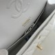 Chanel CF Series Flap Bag Medium White Gold Hardware