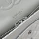 Chanel Flap Bag Lambskin White with Silver Hardware