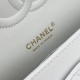 Chanel Classic Flap Lambskin Bag  White with Gold Hardware