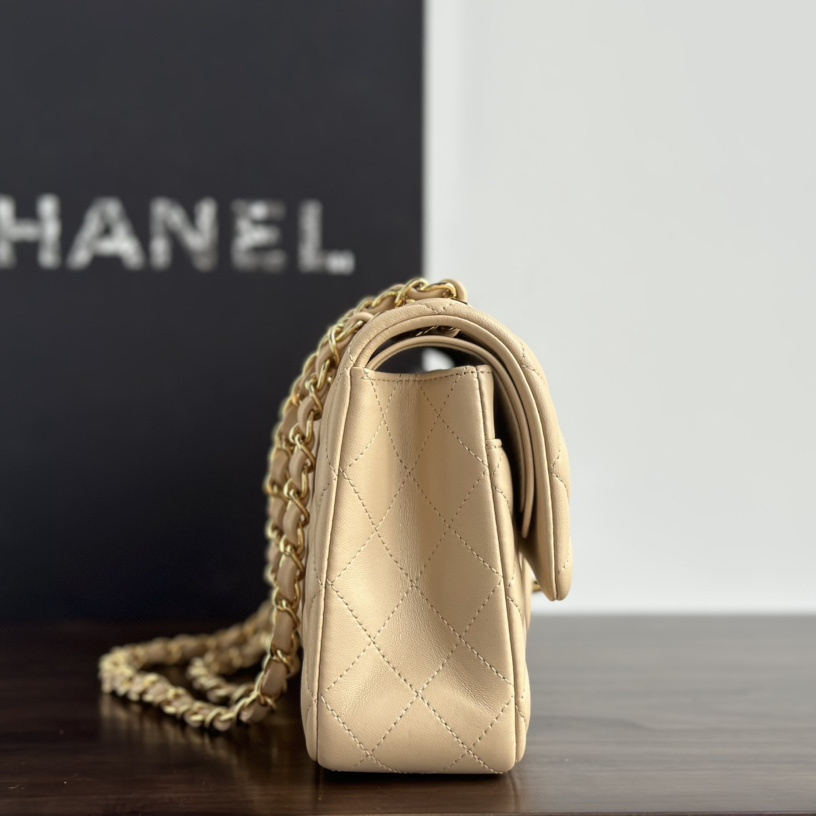 Chanel Classic Flap Series Light Apricot Flap Bag