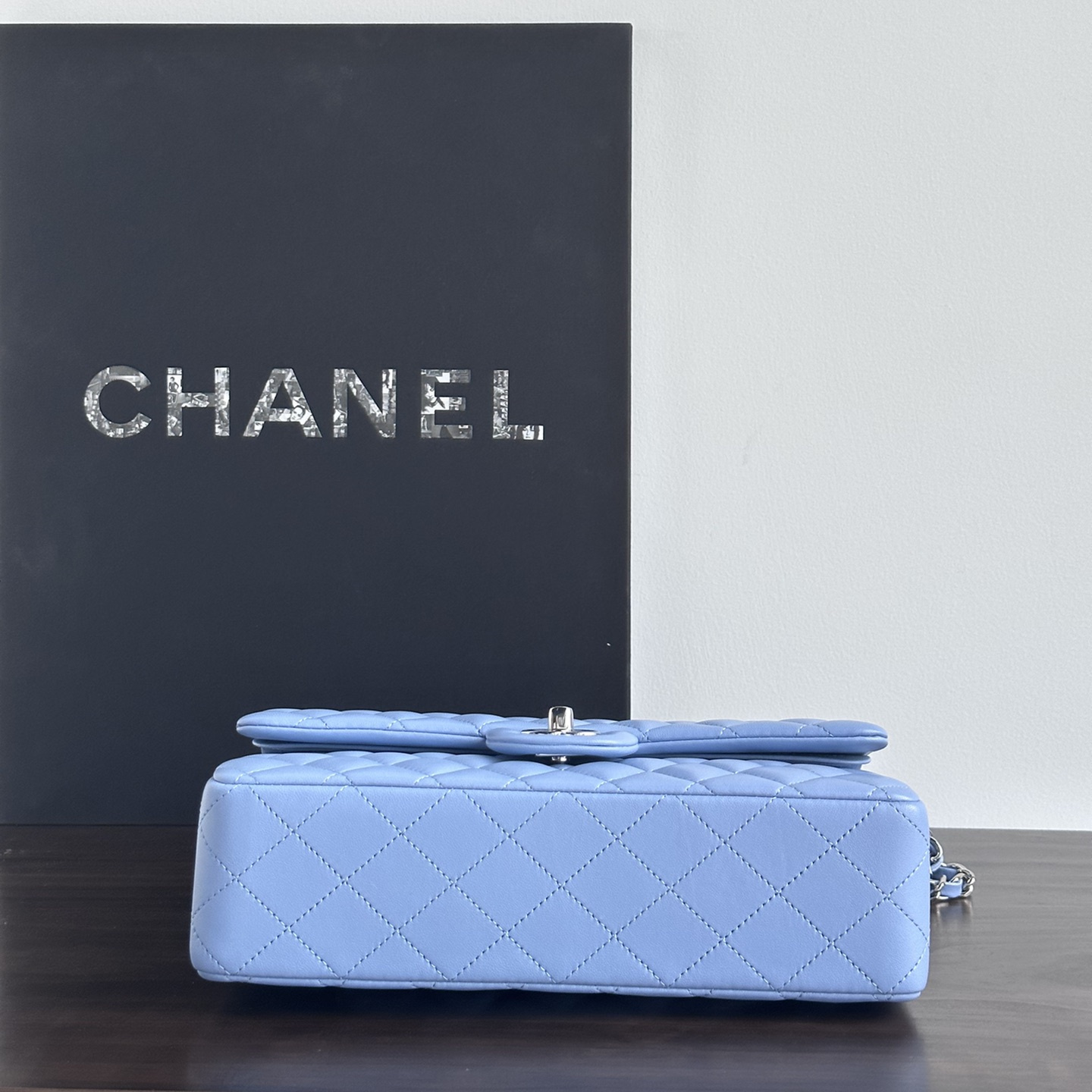 Chanel Original Leather CF Series Flap Bag Light Blue