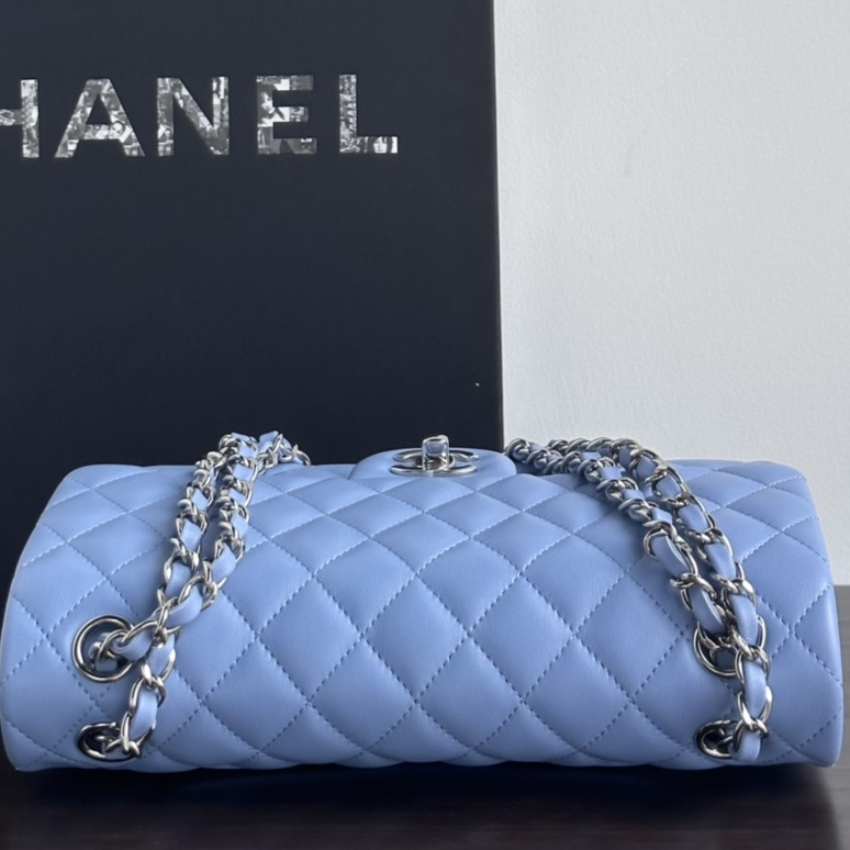 Chanel Original Leather CF Series Flap Bag Light Blue