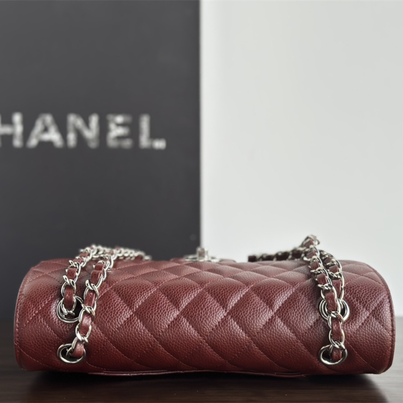 Chanel Flap Bag CF Caviar Wine Red