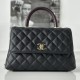 Chanel Coco Lizardskin Handle Calfskin Handbag