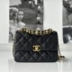 Chanel 22K series square fat black gold