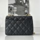 Chanel 22K series square fat black gold