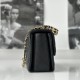 Chanel 22K series square fat black gold