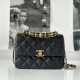 Chanel 22K series square fat black gold