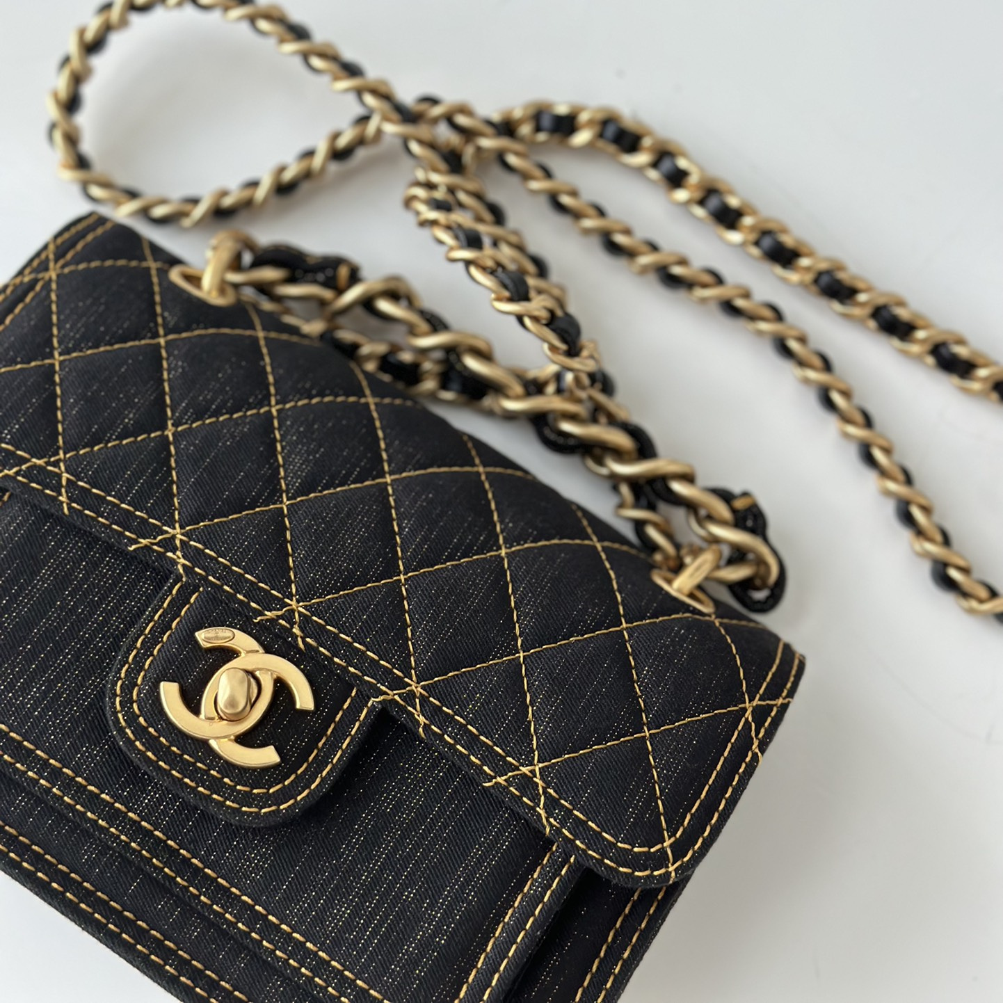 Chanel 23S denim messenger bag