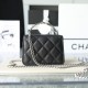 Chanel 22S Pick me up Clutch with chain black caviar