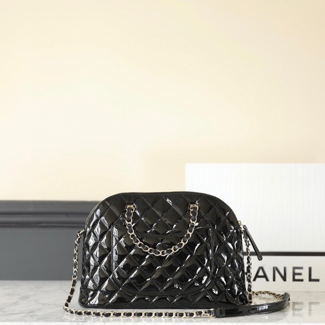 Chanel superfake bag 23S series patent leather shell bag