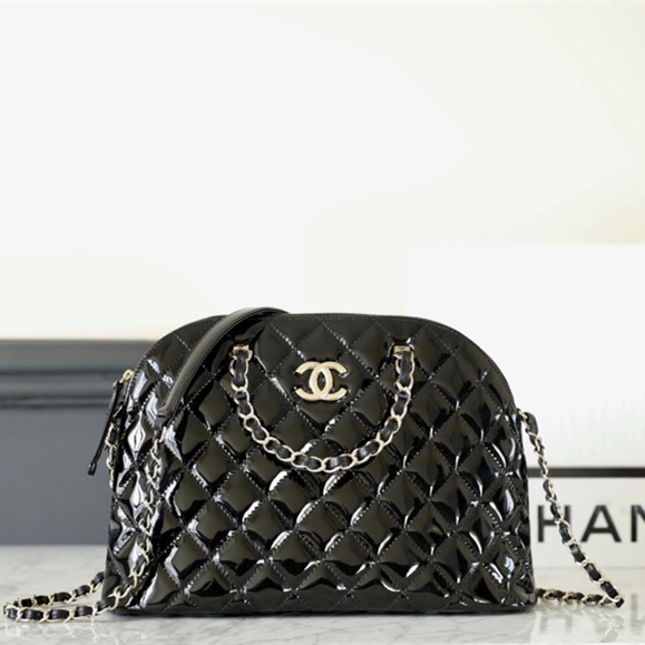 Chanel superfake bag 23S series patent leather shell bag