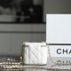 Chanel lambskin cosmetic bag white