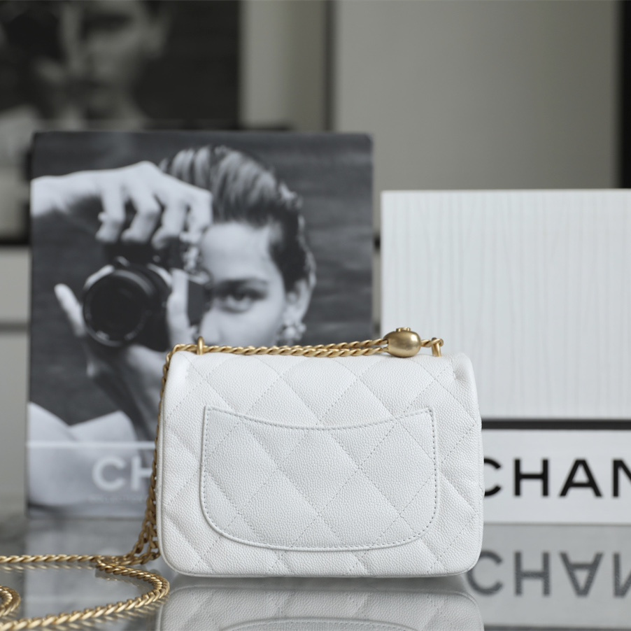 Chanel 23P series white flap bag