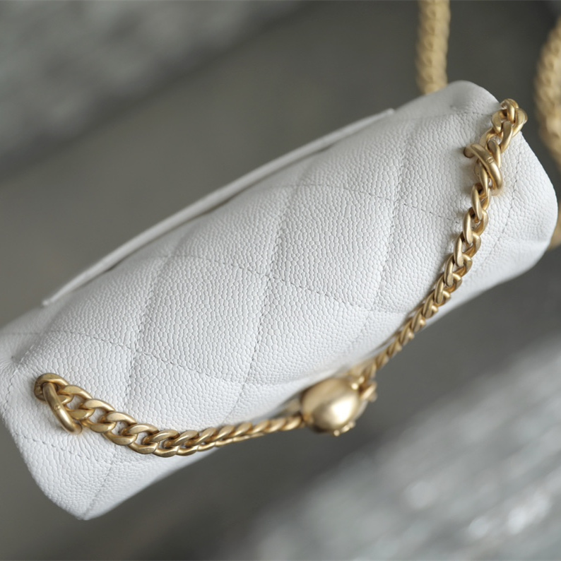 Chanel 23P series white flap bag