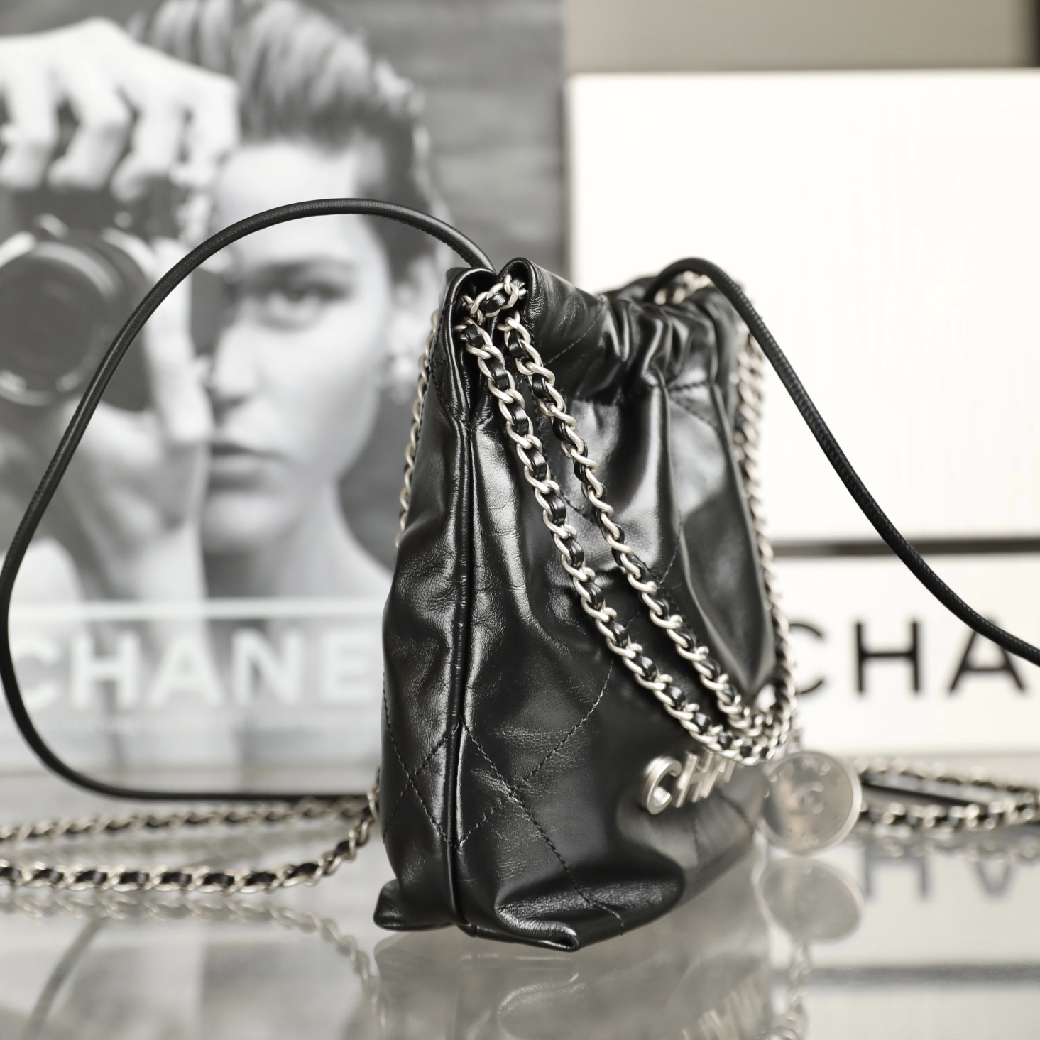 Chanel official website 23S hobo bag black Mini