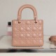 Dior Lady Dior Handbag Diamond Cannage Pattern Pink