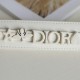 Dior Lady Dior Bag Diamond Cannage Pattern White