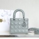 Dior Lady Series Dior Bag Diamond Cannage Pattern Gray-Brown