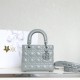 Dior Lady Series Dior Bag Diamond Cannage Pattern Gray-Brown