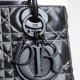 Dior Lady Dior Bag Diamond Cannage Pattern Black