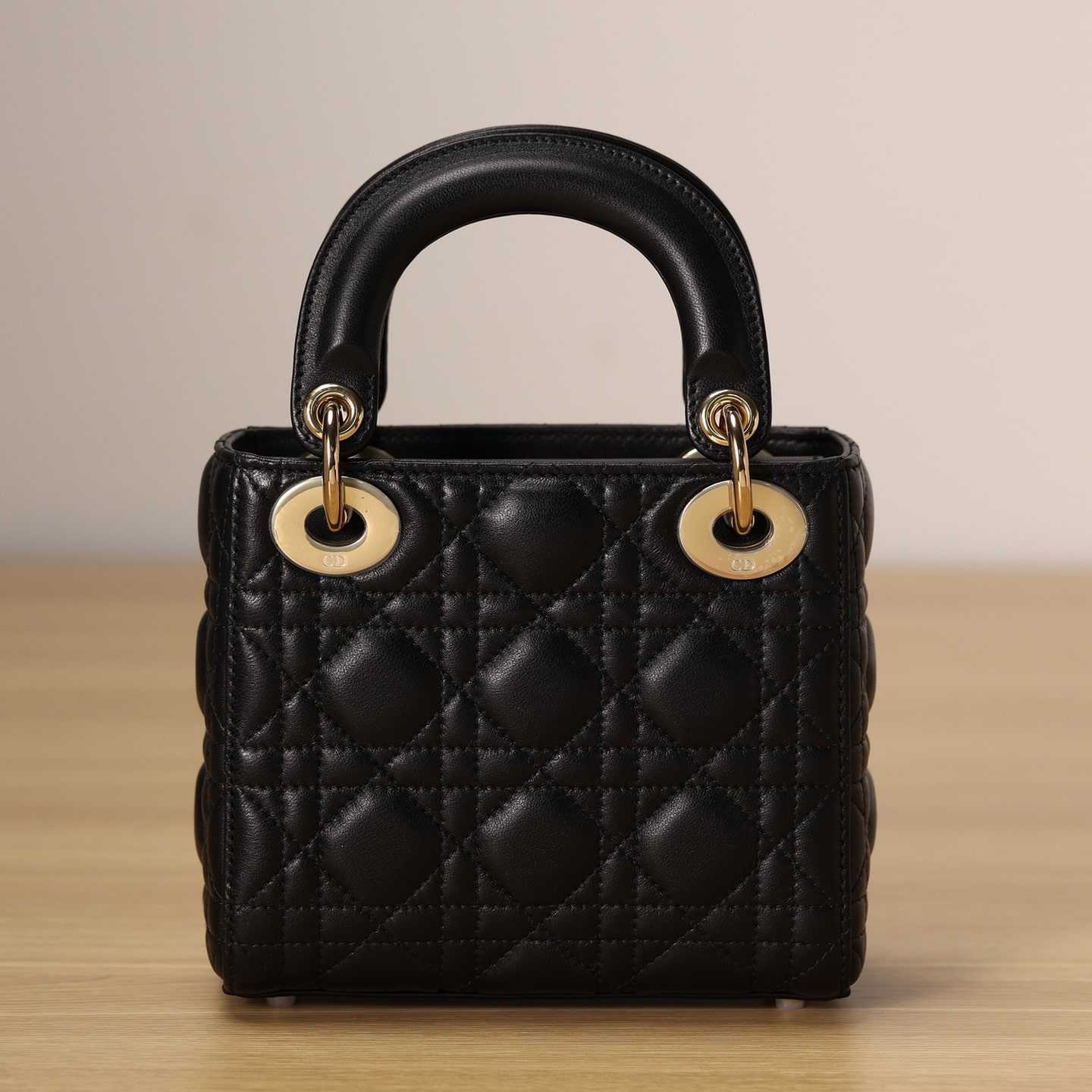 Dior Lady Series Handbag Black Lambskin Mini