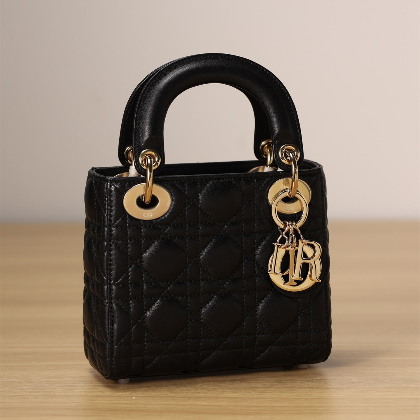 Dior Lady Series Handbag Black Lambskin Mini