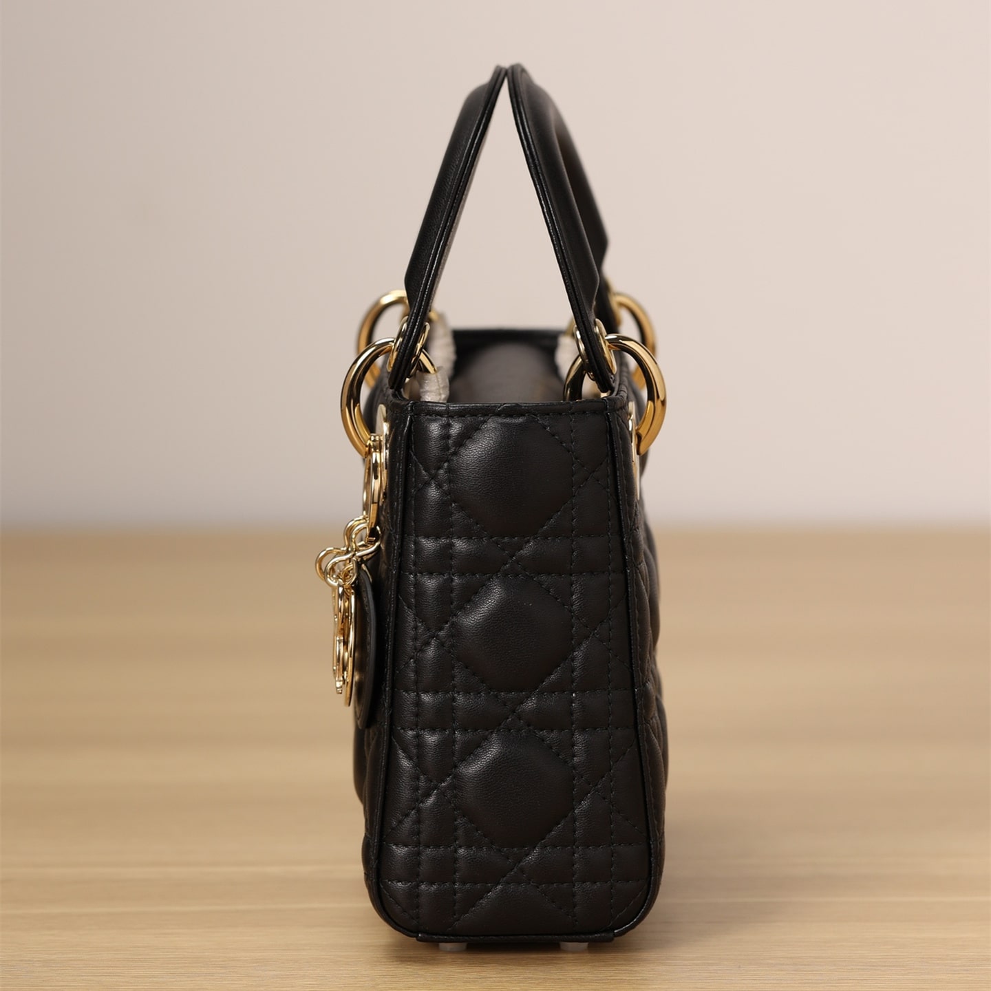 Dior Lady Series Handbag Black Lambskin Mini