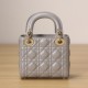 Dior Lady Series Powder Gray Lambskin Mini