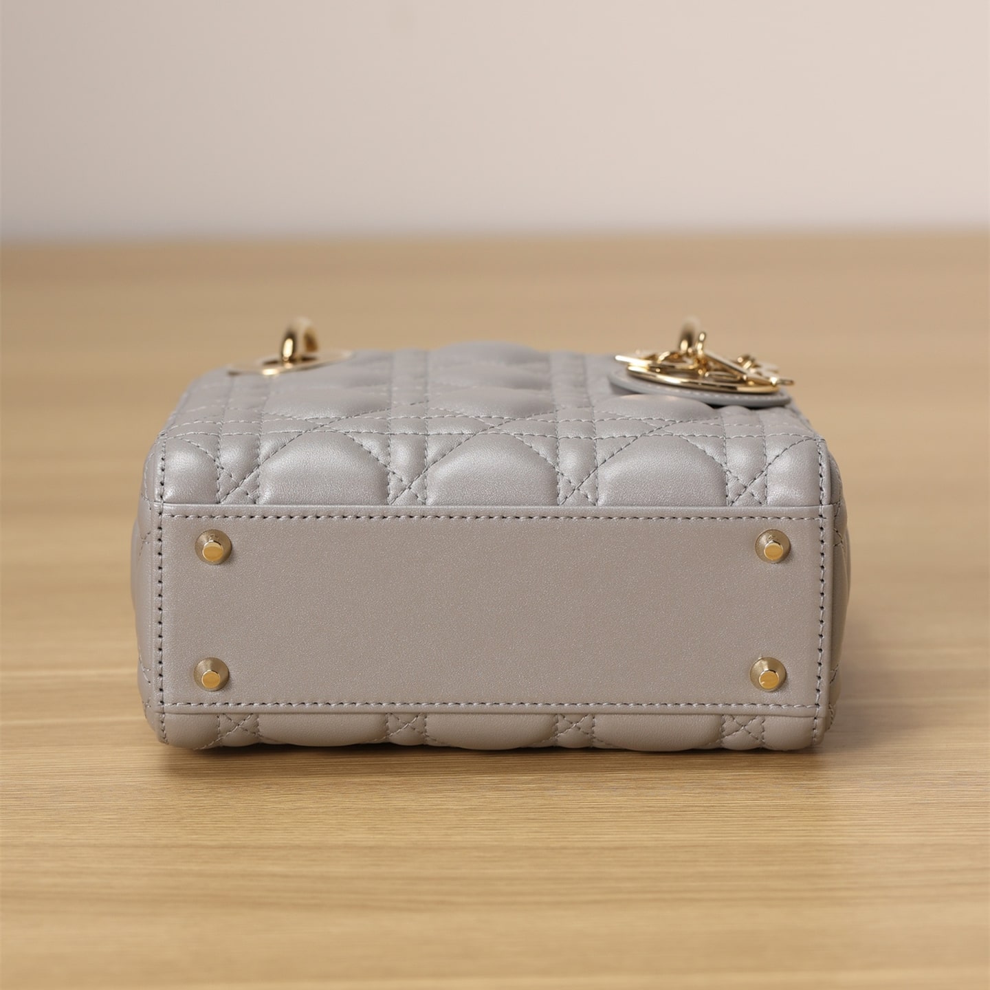 Dior Lady Series Powder Gray Lambskin Mini