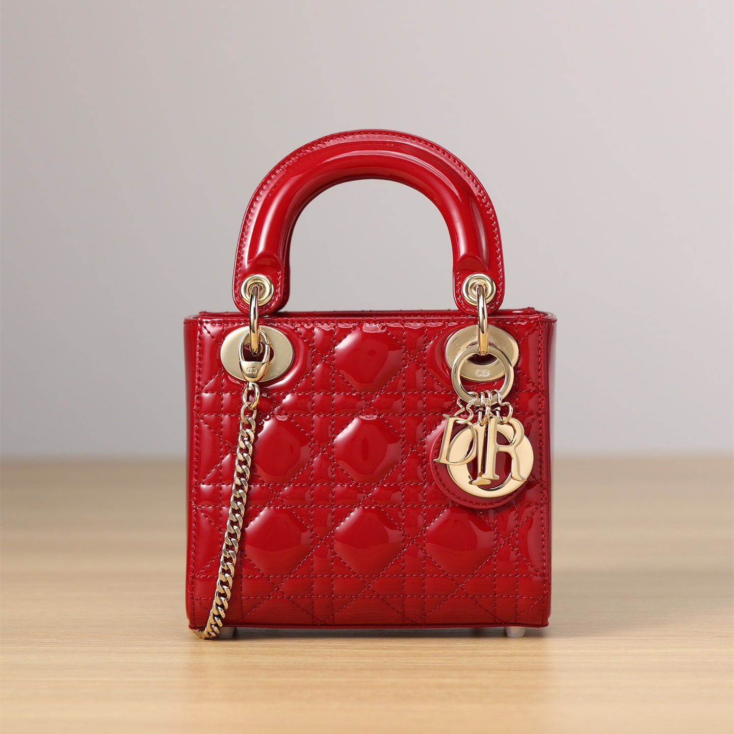 Dior Lady Series Cherry Red Lambskin Mini