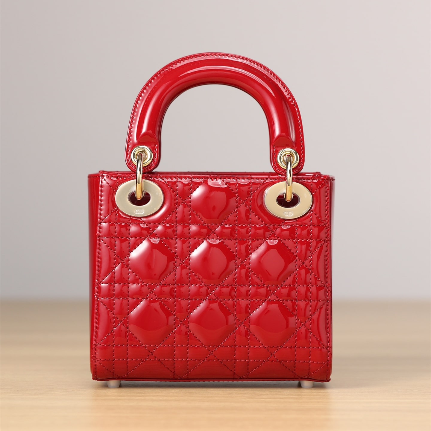 Dior Lady Series Cherry Red Lambskin Mini