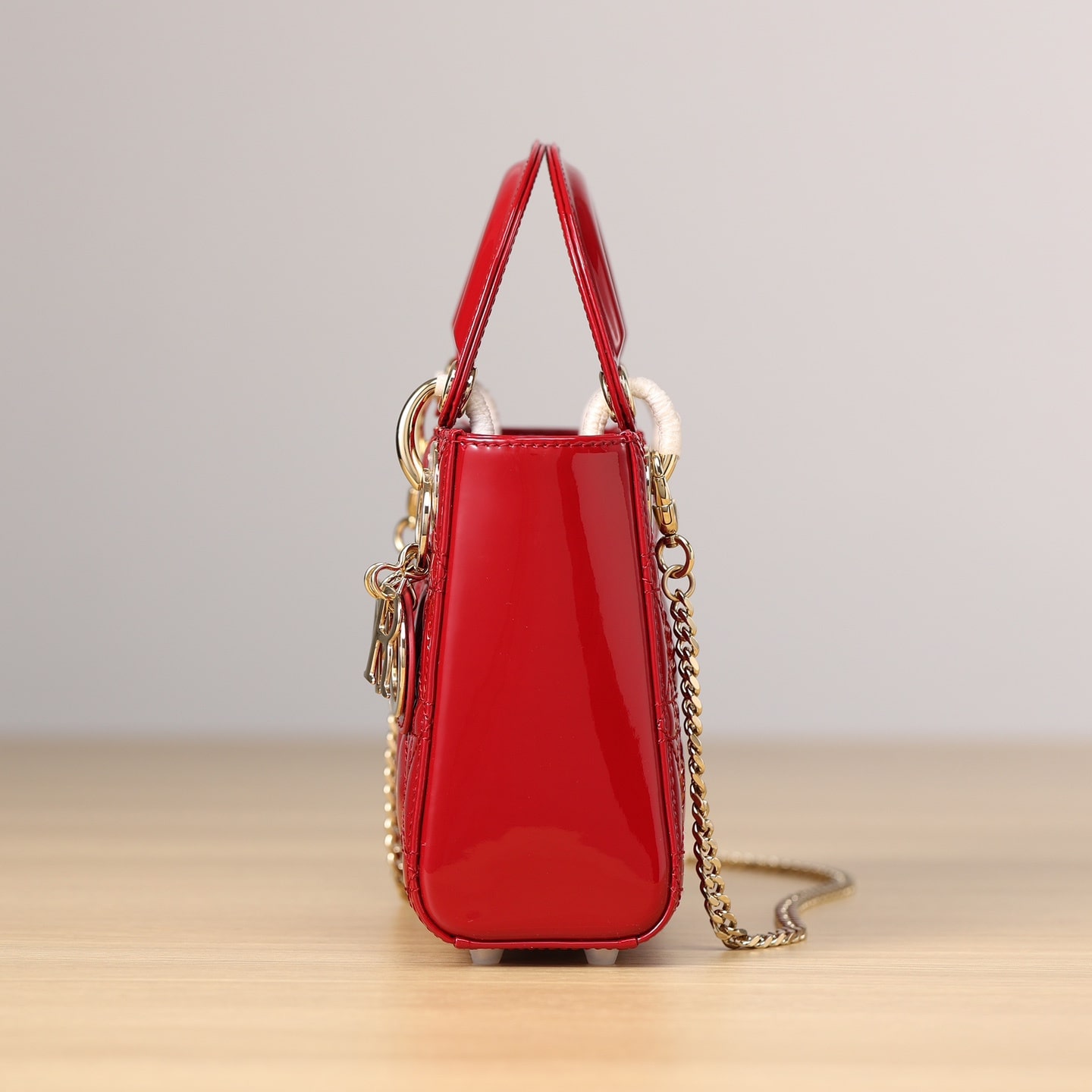 Dior Lady Series Cherry Red Lambskin Mini