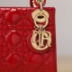 Dior Lady Series Cherry Red Lambskin Mini