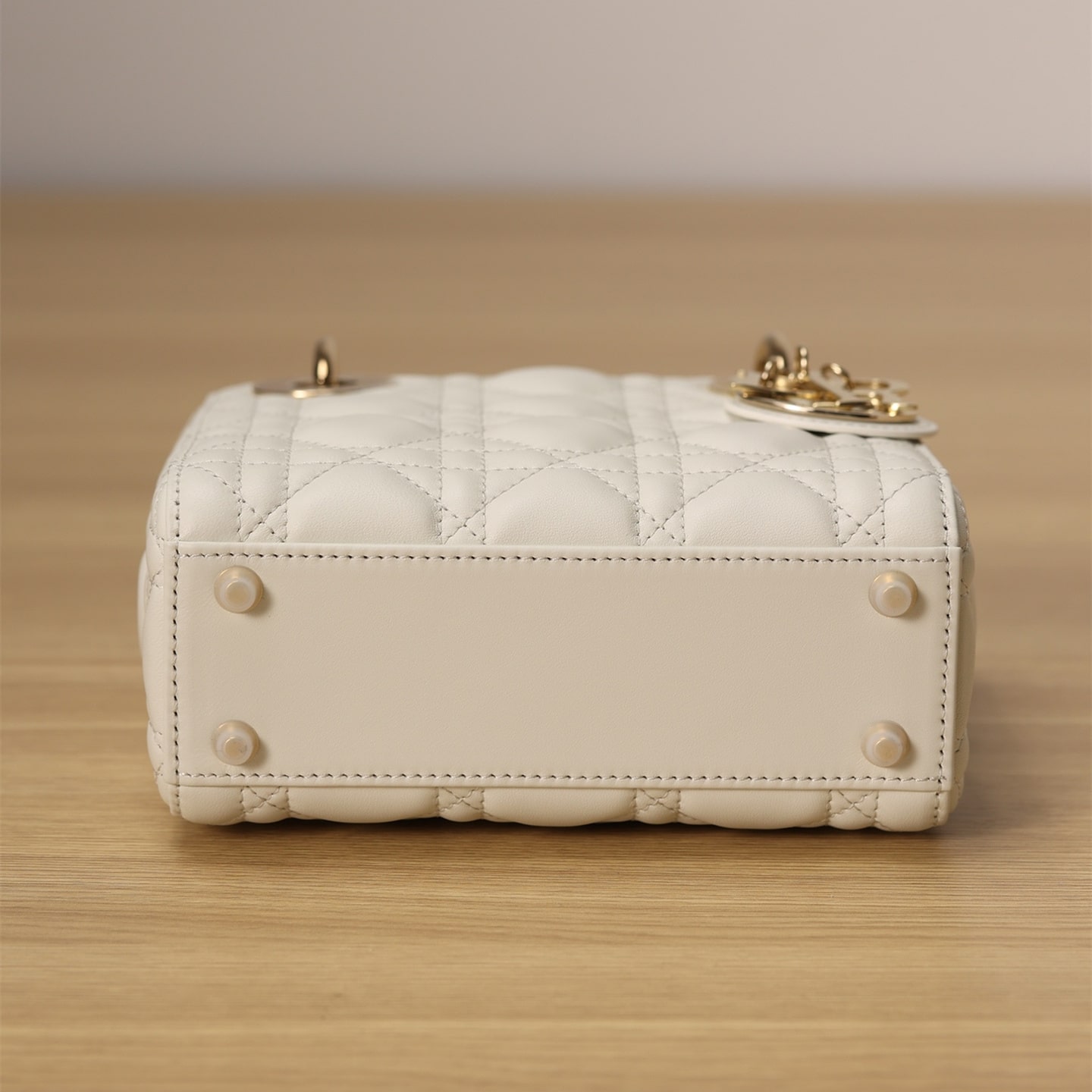 Dior Lady Series Milk White Lambskin Mini