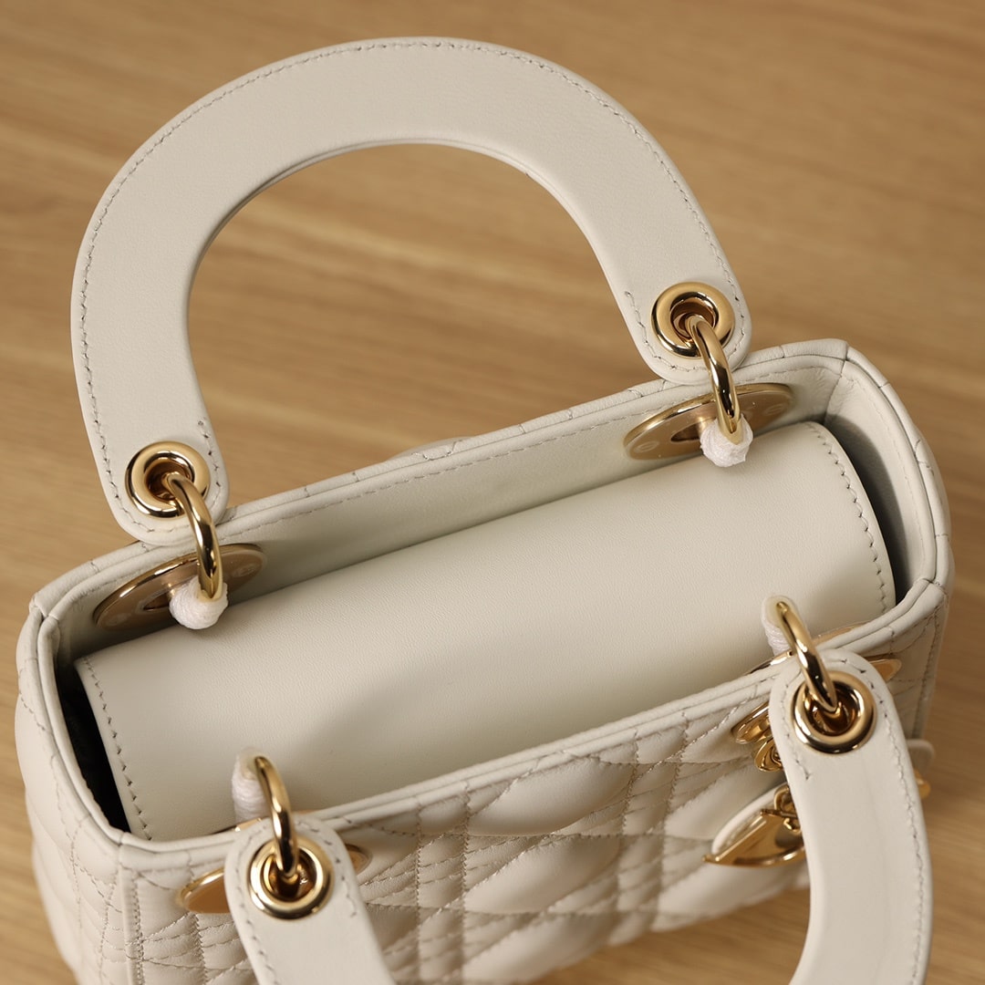 Dior Lady Series Milk White Lambskin Mini